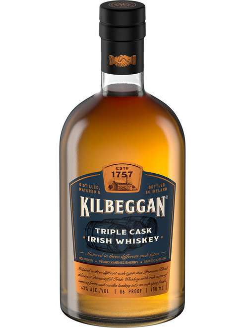 Kilbeggan Triple Cask Irish Whiskey 750ml