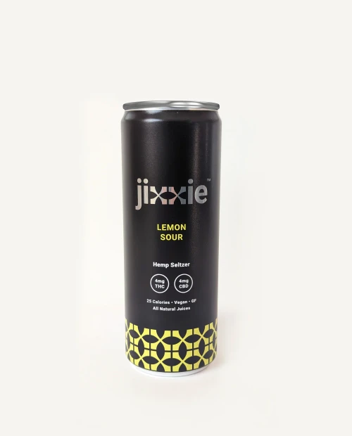 Jixxie Lemon Sour 10mg THC Seltzer 4pk cans