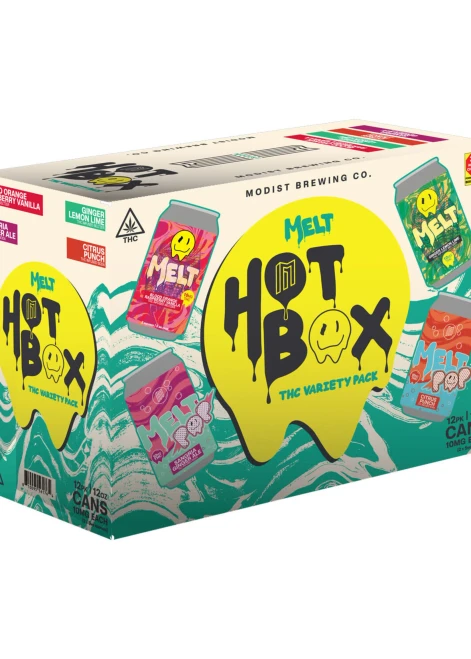 Modist Melt Pop Hot Box THC Variety Seltzer 12pk cans