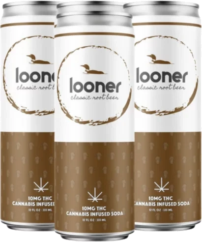 Looner Root Beer THC Soda 4pk cans