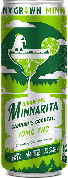 Minny Grown Minnarita 10mg THC 4pk cans