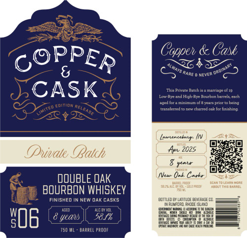 Copper & Cask WSGA Batch #6 Double Mash Bourbon 750ml