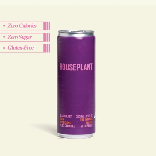 Houseplant Blackberry 3mg THC Sparkling Water 4pk cans