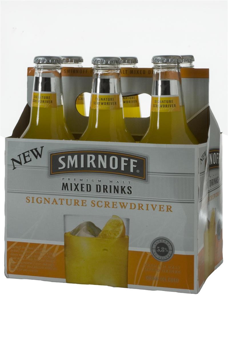 Smirnoff Screwdriver 6pk bottles Haskells
