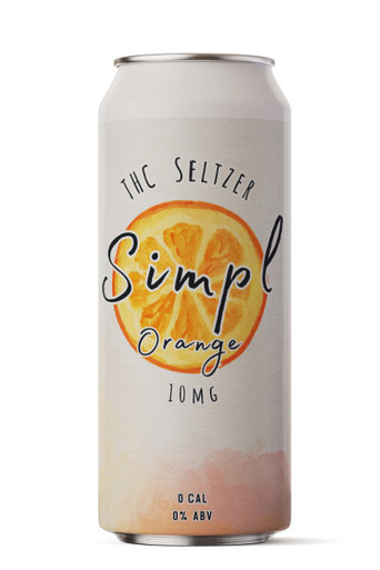 Simpl Orange 10mg THC Seltzer 4pk cans - Haskell's Wine & Spirits