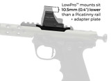 LowPro™ Low-Profile Aluminum RMR Red Dot Mount for Ruger Mark I/II/III/IV