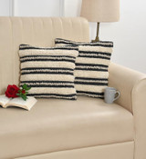 Black & Cream Textured Cotton Cushion Cover, 16x16, Boho Throw Pillow Case, Modern Farmhouse Decor Black & Cream Textured Cotton Cushion Cover, 16x16, Boho Throw Pillow Case, Modern Farmhouse Decor