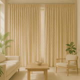 Pure Linen Jacquard Curtains with Diamond Pattern – Light Filtering or 100% Blackout – Custom Sizes – 6 Color Options Pure Linen Jacquard Curtains with Diamond Pattern – Light Filtering or 100% Blackout – Custom Sizes – 6 Color Options