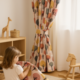 Woodland Deer Print Cotton Curtains – Custom-Size Forest Drapes, Light-Filtering or 100 % Blackout Woodland Deer Print Cotton Curtains – Custom-Size Forest Drapes, Light-Filtering or 100 % Blackout