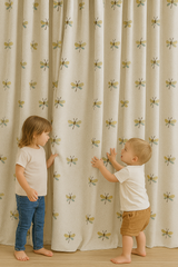 Dragonfly Embroidered Linen Kids Curtains — Custom Sizes, Light-Filtering or 100 % Blackout, Rod & Track Ready Dragonfly Embroidered Linen Kids Curtains — Custom Sizes, Light-Filtering or 100 % Blackout, Rod & Track Ready