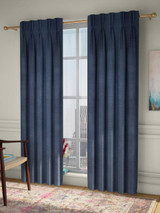 Organic Cotton Linen Textured Triple Pinch Pleated Blackout Curtains With Light Filtering Cotton Liner Option: Single or Set