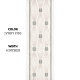 Spiral Embroidered Decorative Trim Tape Border Ribbon For Sewing on Curtains, Cushions and Home Textiles 4 Inches Wide Spiral Embroidered Decorative Trim Tape Border Ribbon For Sewing on Curtains, Cushions and Home Textiles 4 Inches Wide