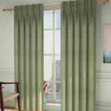 Triple Pinch Pleated Organic Cotton Custom Curtains Comes With Blackout or Light Filtering Liner