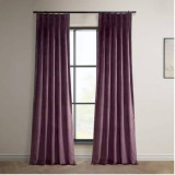 Triple Pinch Pleated Luxury Velvet Custom Curtains With Insulating Blackout or Light Filtering Liner. Single or Set of 2 Curtains