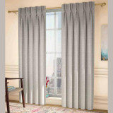 Organic Cotton Linen Curtains with Triple Pinch Pleats - Light Filtering or Blackout Liner. Customizable Set of 2 or Single Curtains, Can be Made to Measure.