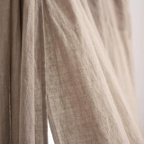 Organic Hemp Undyed Semi Sheer Curtains in Natural Hemp Color | Light, Airy, and Eco-Friendly | Health-Focused Back Tab Heading Style