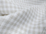 White & Beige Multi-Stripe Checks | 58 Inches Wide, 135gsm | Ideal for Shirts, Dresses, Curtains, and More - Sold by the Yard