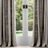 Customizable Raw Silk Two-Fold Tailored Pleat Curtains - Choose Blackout or Light Filtering. Single Curtain or Set of 2 Options. Tailor Your Size for Perfect Fit!