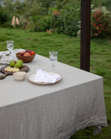 Hemp Table Cloth: Organic Natural Undyed Fabric | Handstitched To Perfection | Various Sizes | Toxin-Free Eco-Friendly