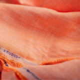 Saffron Orange Organic Hemp Fabric - 58" Width | Sold by the Yard | Ideal for Clothing, Curtains, Home & Kitchen Linen | 130 GSM Saffron Orange Organic Hemp Fabric - 58" Width | Sold by the Yard | Ideal for Clothing, Curtains, Home & Kitchen Linen | 130 GSM