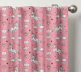 Magical Unicorn Custom Linen Curtains - Light Filtering/Blackout Liner (Single Panel/Set of 2) - Perfect for Kids Room & Nursery Decor