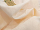 Light Peach Organic Hemp Tablecloth | Coastal Elegance & Eco-Friendly Style