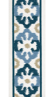 Ikat Medallion Cotton Canvas Trim | 4 Inch | Wide Border | 2 Colours | By The Yard Ikat Medallion Cotton Canvas Trim | 4 Inch | Wide Border | 2 Colours | By The Yard