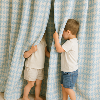Soft Linen Diamond Curtains for Nursery – Blackout or Light Filtering – Custom Sizes – Rod or Track Compatible Soft Linen Diamond Curtains for Nursery – Blackout or Light Filtering – Custom Sizes – Rod or Track Compatible