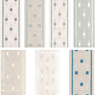 Spiral Embroidered Decorative Trim Tape Border Ribbon For Sewing on Curtains, Cushions and Home Textiles 4 Inches Wide Spiral Embroidered Decorative Trim Tape Border Ribbon For Sewing on Curtains, Cushions and Home Textiles 4 Inches Wide