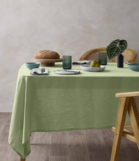 Sage Green Organic Hemp Tablecloth | Calming Elegance & Sustainable Style