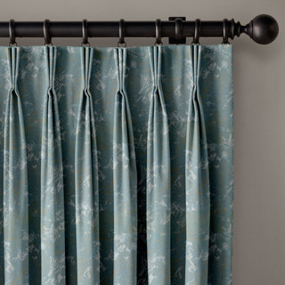 Luxury Linen Triple Pinch Pleat Curtains with Abstract Woven Texture | 6 Colors | Blackout or Light Filtering Liner | Customizable Widths and Lengths