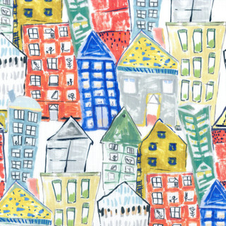 Eco-Friendly Organic Cotton Linen Curtain Fabric with Cityscape Buildings Design Eco-Friendly Organic Cotton Linen Curtain Fabric with Cityscape Buildings Design