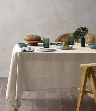 Bone Organic Hemp Tablecloth | Neutral Elegance & Eco-Friendly Style