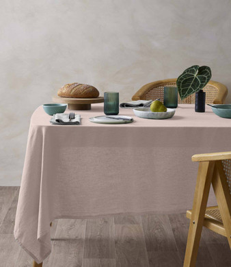 Milky White Organic Hemp Tablecloth | Naturally Dyed, Soft & Textured Elegance