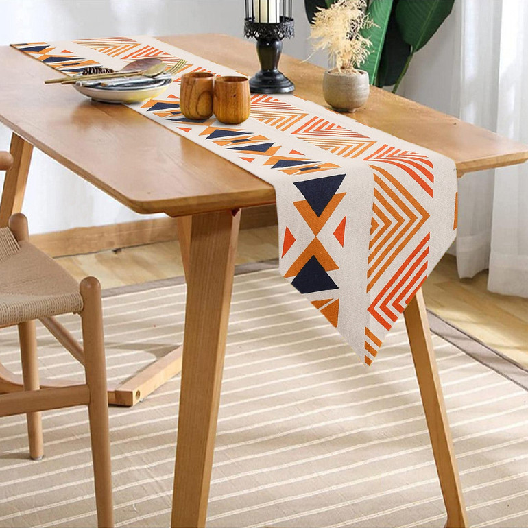 Modern Geometric Table Runner | Eco-Friendly Cotton | Two Sizes | Free Shipping