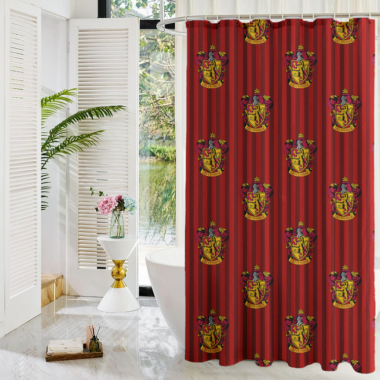 Harry Potter Shower Curtains | Gryffindor, Slytherin, Hufflepuff, Ravenclaw | Bathroom Decor