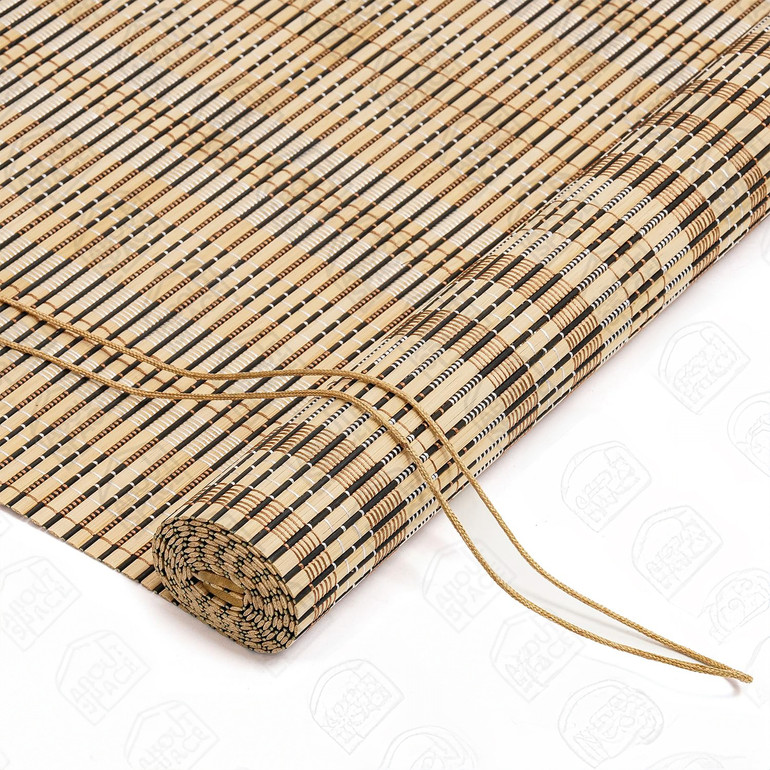 Light Filtering Woven Wood Style Bamboo Roller Window Shades | Natural & Sustainable | Standard & Custom Size