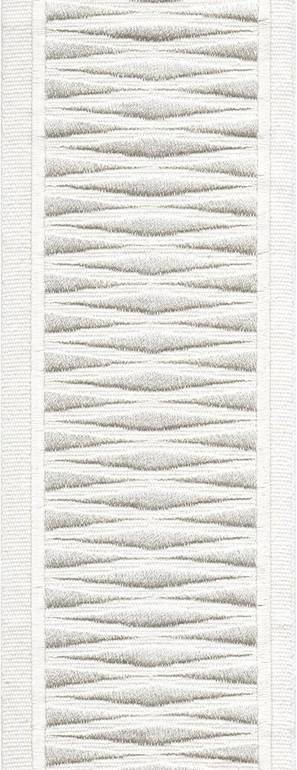 Textured Geometric Diamond Pure Cotton Canvas Trim - 4 Inch Wide Horizontal Pattern Border Tape for Curtains & Home Decor - Sold By The Yard