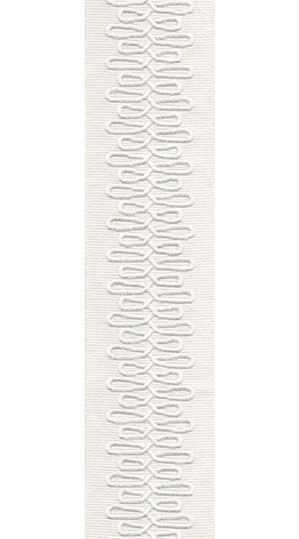 Scroll Pattern Pure Cotton Canvas Trim | 2.5 Inch Wide Border Tape for Curtains & Home Decor | By The Yard