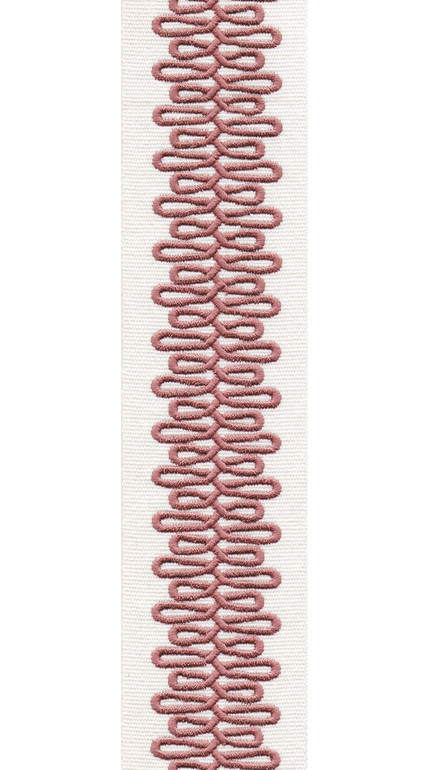 Scroll Pattern Pure Cotton Canvas Trim | 2.5 Inch Wide Border Tape for Curtains & Home Decor | By The Yard
