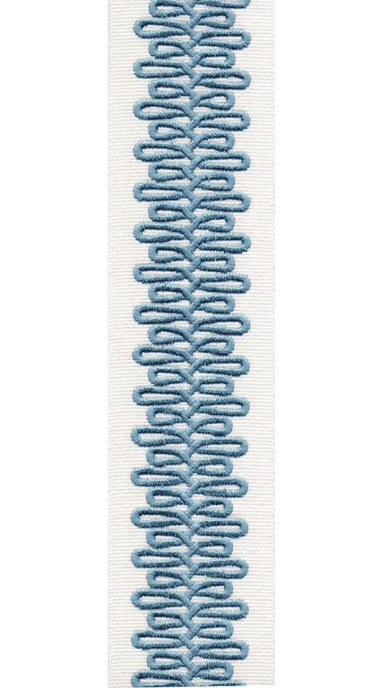 Scroll Pattern Pure Cotton Canvas Trim | 2.5 Inch Wide Border Tape for Curtains & Home Decor | By The Yard