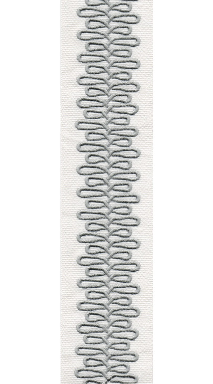 Scroll Pattern Pure Cotton Canvas Trim | 2.5 Inch Wide Border Tape for Curtains & Home Decor | By The Yard