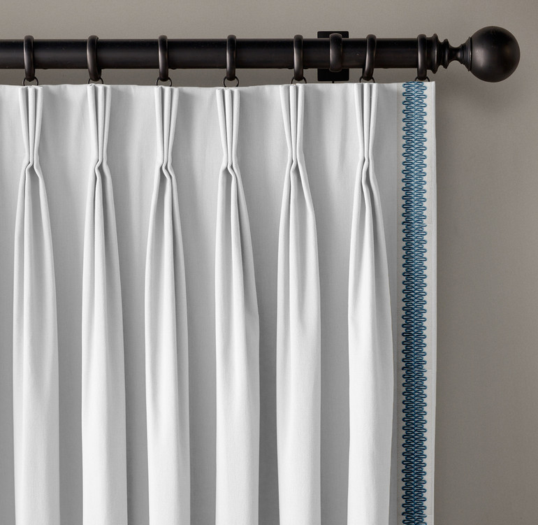 Scroll Pattern Pure Cotton Canvas Trim | 2.5 Inch Wide Border Tape for Curtains & Home Decor | By The Yard