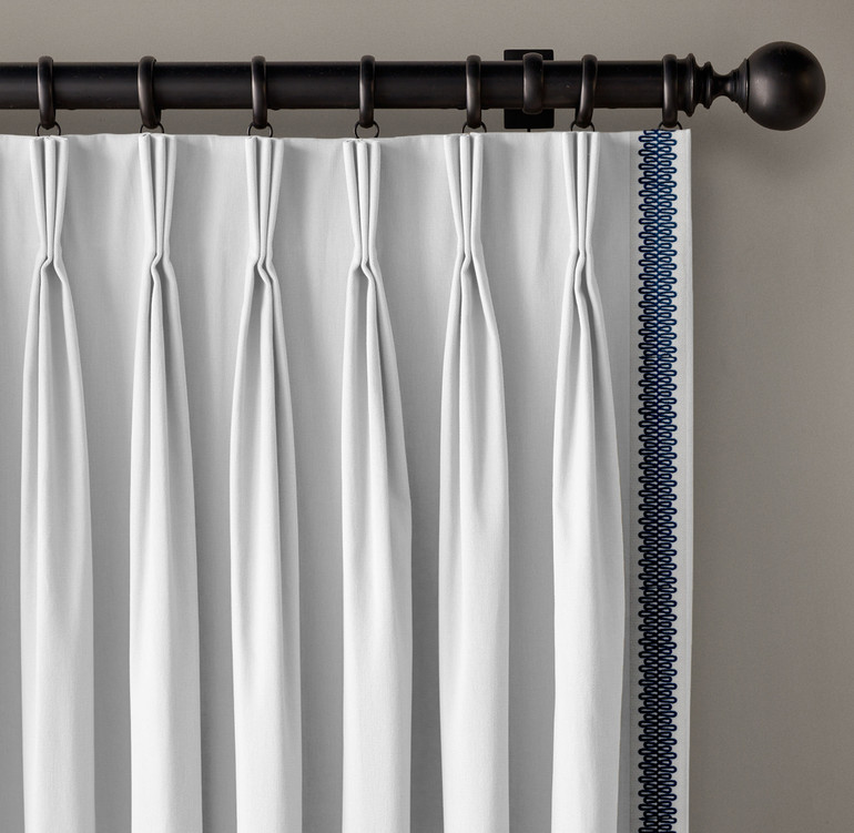 Scroll Pattern Pure Cotton Canvas Trim | 2.5 Inch Wide Border Tape for Curtains & Home Decor | By The Yard