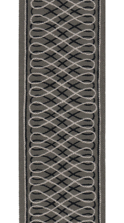 Geometric Lattice Cotton Canvas Trim | 4 Inch | Wide Embroidered Border | 5 Colours | By The Yard
