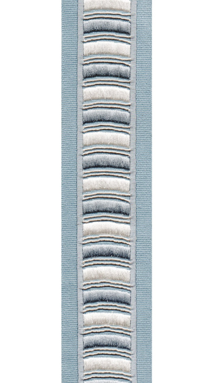 Textured Segmented Cotton Canvas Trim | 2.5 Inch | Dimensional Border | 3 Colours | By The Yard