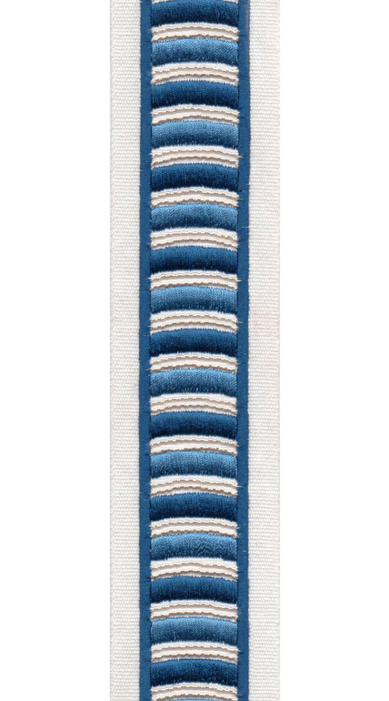 Textured Segmented Cotton Canvas Trim | 2.5 Inch | Dimensional Border | 3 Colours | By The Yard