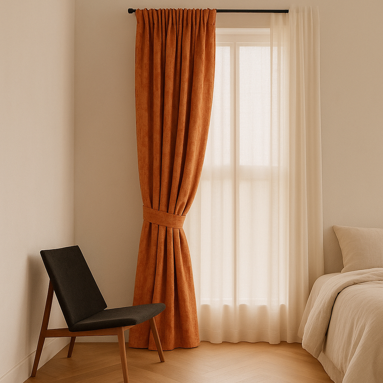 Luxury Velvet Curtains with Abstract Bark Pattern – Custom Sizes – Light Filtering or 100% Blackout – 8 Colors – Rod or Track Compatible – OEKO-TEX Certified – Single or Pair