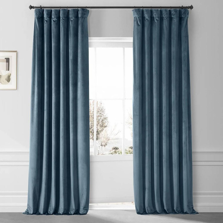 Luxury Velvet Curtains With Blackout and Cotton Liner Options With Back Tab, Grommet, Rod Pocket & Hooks Top Heading Style Options