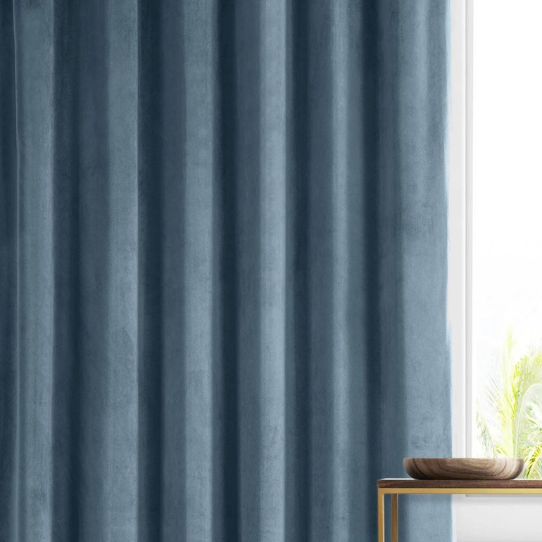 Luxury Velvet Curtains With Blackout and Cotton Liner Options With Back Tab, Grommet, Rod Pocket & Hooks Top Heading Style Options